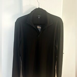 Alfani Black and Gray Quarter-Zip Pullover